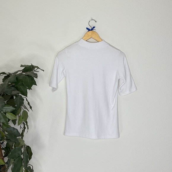White High Neck Tshirt - Picture 4 of 4
